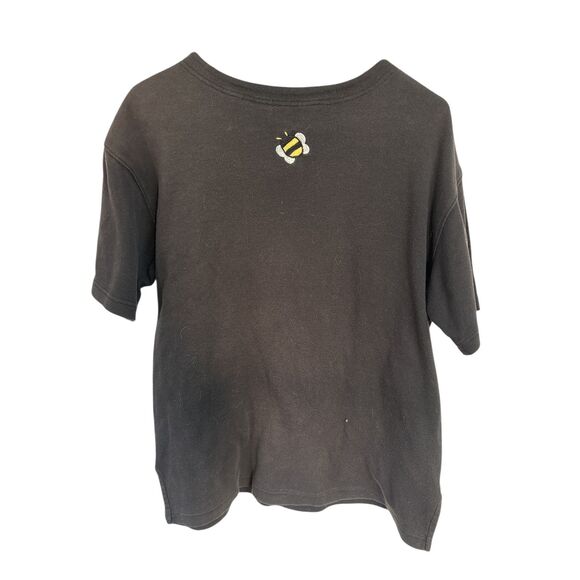 Bechamel Petites Black Flower T Shirt Size PS - Picture 3 of 4